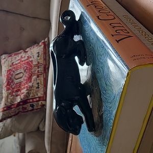 MCM Vintage Ceramic Black Panther Pottery Planter